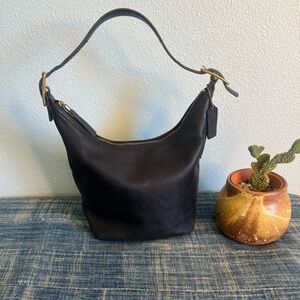 Coach Legacy 9823 Black Leather Shoulder Bag – 1990s Vintage